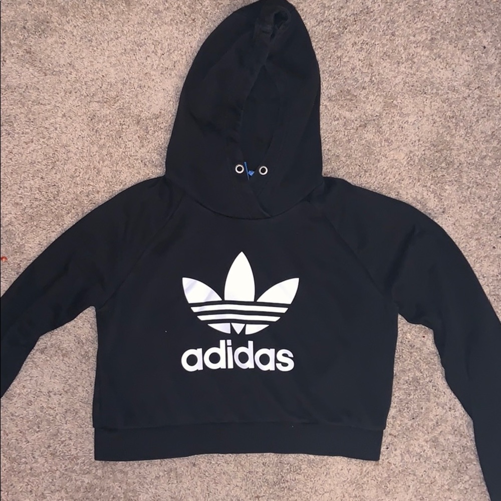 Adidas hoddie crop top Size: Small